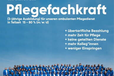 Pflegefachkraft in Teilzeit 15 - 80 % (m/w/d)