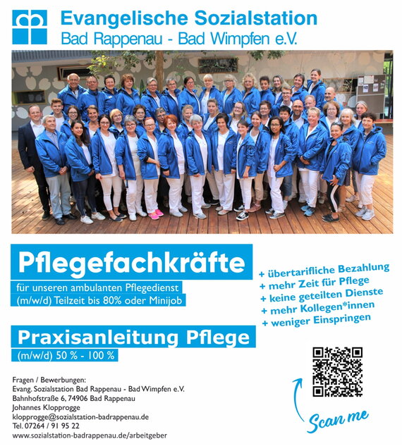 Wir stellen ein: Pflegefachkräfte und Praxisanleitungen